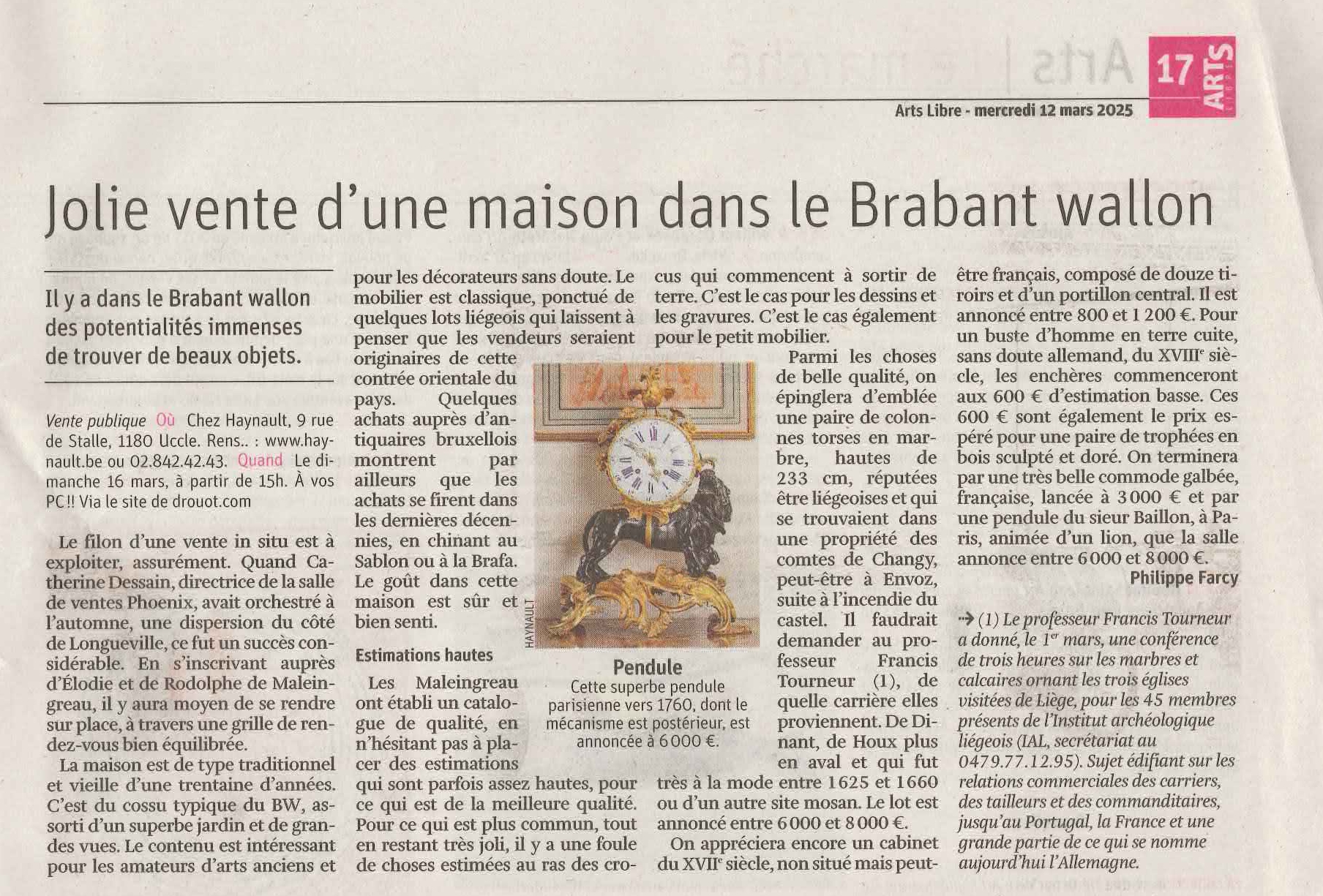 Jolie vente d'une maison dans le Brabant Wallon - Mercredi 12 mars 2025